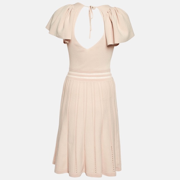 Sandro Paris Fit and Flare Knit Dress, Pink / Blush, Size 6 - Picture 3 of 9